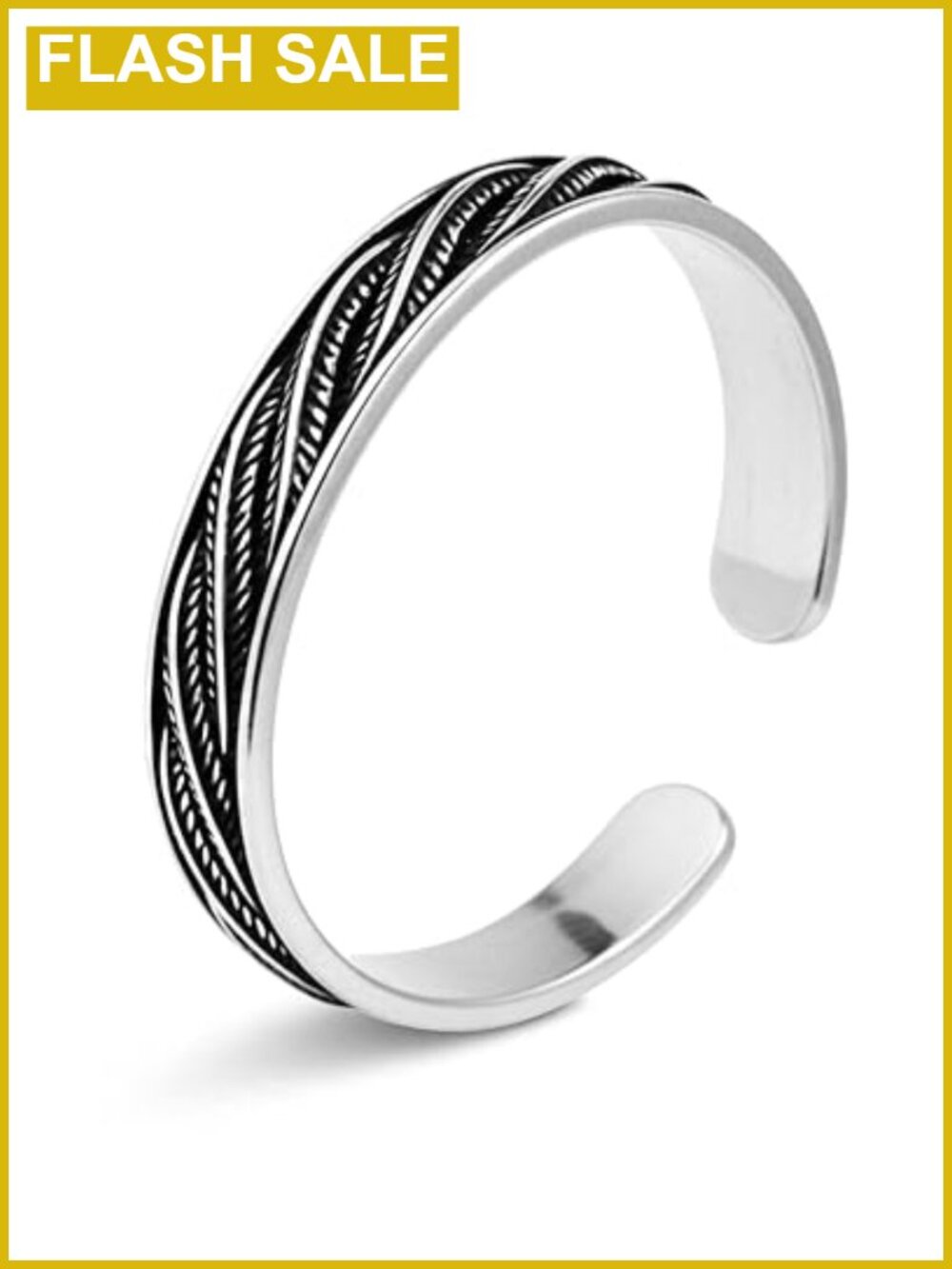 925 Sterling Silver Cuff Bracelet Leaf Engraved Adjustable Vintage Bangle